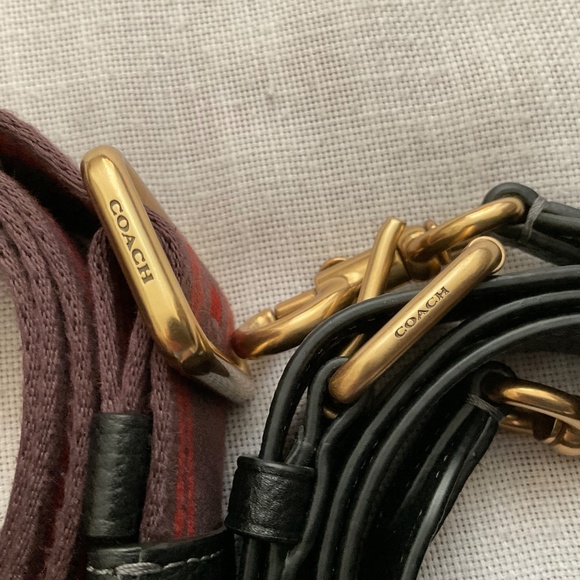 Coach Willow Saddle Crossbody Shoulder Bag Black Pebble Leather 2 Straps NEW - Picture 9 of 16